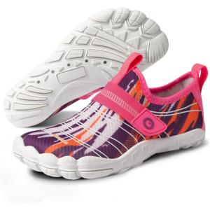 SEEKWAY Barefoot Water Shoes for Kids – Wide Toe Box and Quick-Dry Sand Shoes Toddler for Hiking Swim Beach Pool Kayak Sport Accessories, Camping Essentials Must-Haves for Boys Girls Sizes(2b-white Pink)