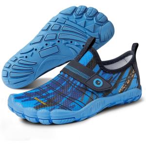 SEEKWAY Barefoot Water Shoes for Kids – Wide Toe Box and Quick-Dry Sand Shoes Toddler for Hiking Swim Beach Pool Kayak Sport Accessories, Camping Essentials Must-Haves for Boys Girls Sizes(2d-dark Blue)