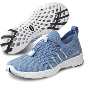 SEEKWAY Mens Womens Water Shoes Quick Dry Aqua Shoes Barefoot for Beach Surf Hiking Pool Water Sports(1i-dark Blue)