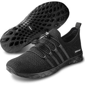 SEEKWAY Mens Womens Water Shoes Quick Dry Aqua Shoes Barefoot for Beach Surf Hiking Pool Water Sports(2c-knit Galaxy)
