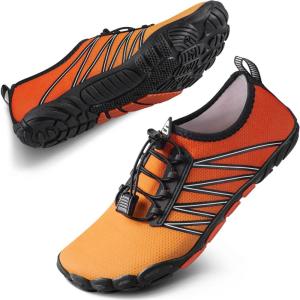 SEEKWAY Water Shoes Men Women Adult Quick-Dry Aqua Sock Barefoot for Beach Swim River Pool Lake Hiking Kayaking Surfing(1k-420 Gradient Orange Yellow)