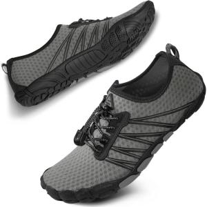 SEEKWAY Water Shoes Men Women Adult Quick-Dry Aqua Sock Barefoot for Beach Swim River Pool Lake Hiking Kayaking Surfing(1n-426 Grey)