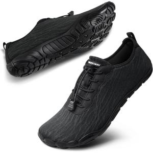 SEEKWAY Water Shoes Men Women Adult Quick-Dry Aqua Sock Barefoot for Beach Swim River Pool Lake Hiking Kayaking Surfing(2d-ab001 Black)