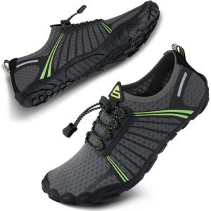 SEEKWAY Water Shoes Men Women Adult Quick-Dry Aqua Sock Barefoot for Beach Swim River Pool Lake Hiking Kayaking Surfing(3a-405 Blackgreen)