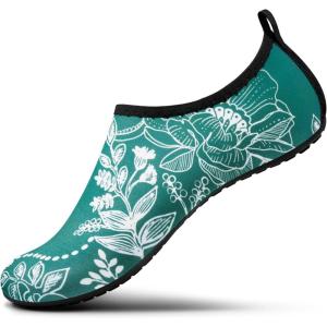 SEEKWAY Water Shoes Women Men Adult Quick-Dry Aqua Socks Barefoot Non Slip for Beach Swim River Pool Lake surf Black SK002(U)(2h-1381 Lotus)
