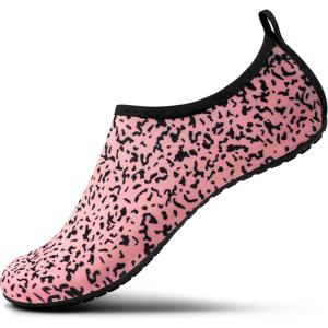 SEEKWAY Water Shoes Women Men Adult Quick-Dry Aqua Socks Barefoot Non Slip for Beach Swim River Pool Lake surf Black SK002(U)(2k-1313 Paint Spot)