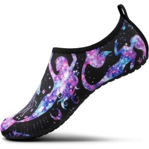 SEEKWAY Water Shoes Women Men Adult Quick-Dry Aqua Socks Barefoot Non Slip for Beach Swim River Pool Lake surf Black SK002(U)(2n-1511 Mermaid)