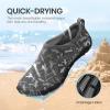 SEEKWAY Barefoot Water Shoes for Kids – Wide Toe Box and Quick-Dry Sand Shoes Toddler for Hiking Swim Beach Pool Kayak Sport Accessories, Camping Essentials Non-Slip for Boys Girls Sizes(4d-204 Deep Gray)