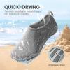 SEEKWAY Barefoot Water Shoes for Kids – Wide Toe Box and Quick-Dry Sand Shoes Toddler for Hiking Swim Beach Pool Kayak Sport Accessories, Camping Essentials Non-Slip for Boys Girls Sizes(4c-203 Light Gray)