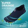 SEEKWAY Water Shoes Aqua Socks Barefoot Quick-Dry Slip-on for Women Men Beach Pool Swim River Lake Surf Drop Blue SK001