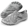 SEEKWAY Barefoot Water Shoes for Kids – Wide Toe Box and Quick-Dry Sand Shoes Toddler for Hiking Swim Beach Pool Kayak Sport Accessories, Camping Essentials Non-Slip for Boys Girls Sizes(4c-203 Light Gray)